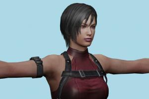 Ada Wong Resident-Evil, RE, zombie, resident, evil, people, human, female, girl, woman, xna, characters, rigged
